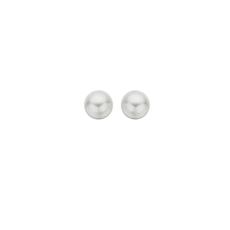 7 mm Scrouples runda pärla örhängen i silver