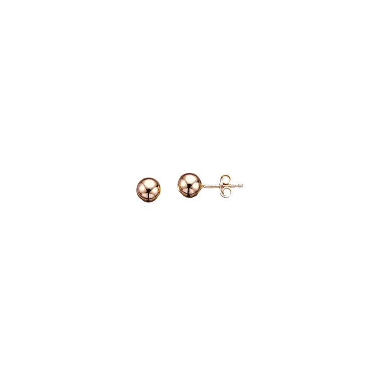 6 mm Scrouples kula örhängen i rosabelagt silver