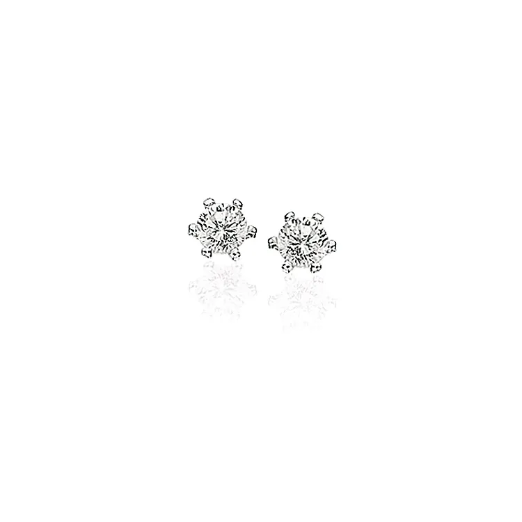 5 mm Scrouples örhängen i silver vita zirkoner