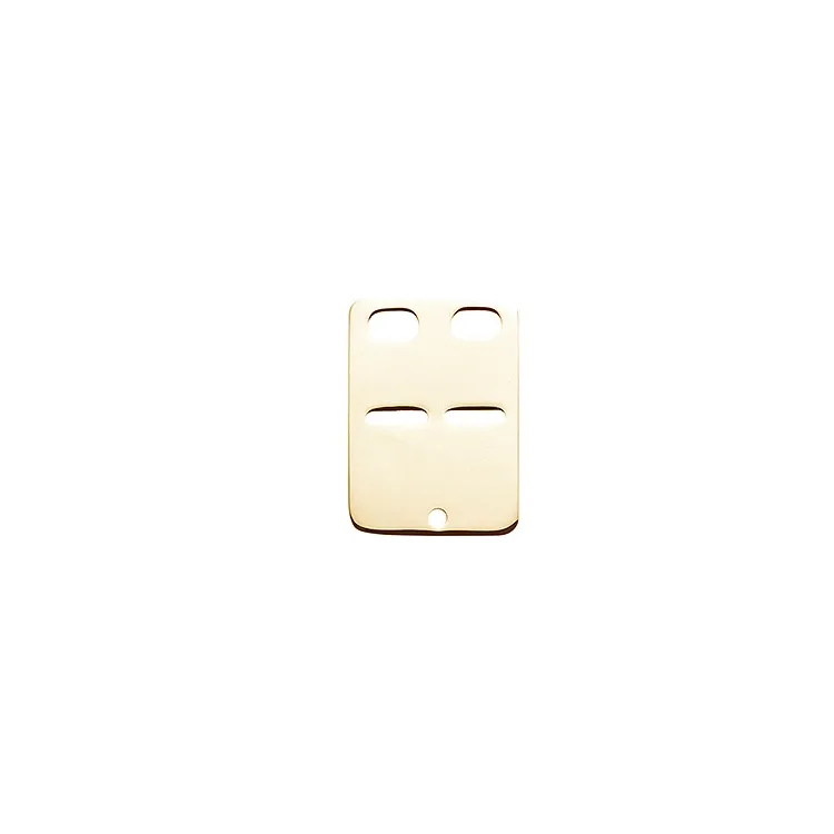 Blank Scrouples ID bricka i 8 karat guld