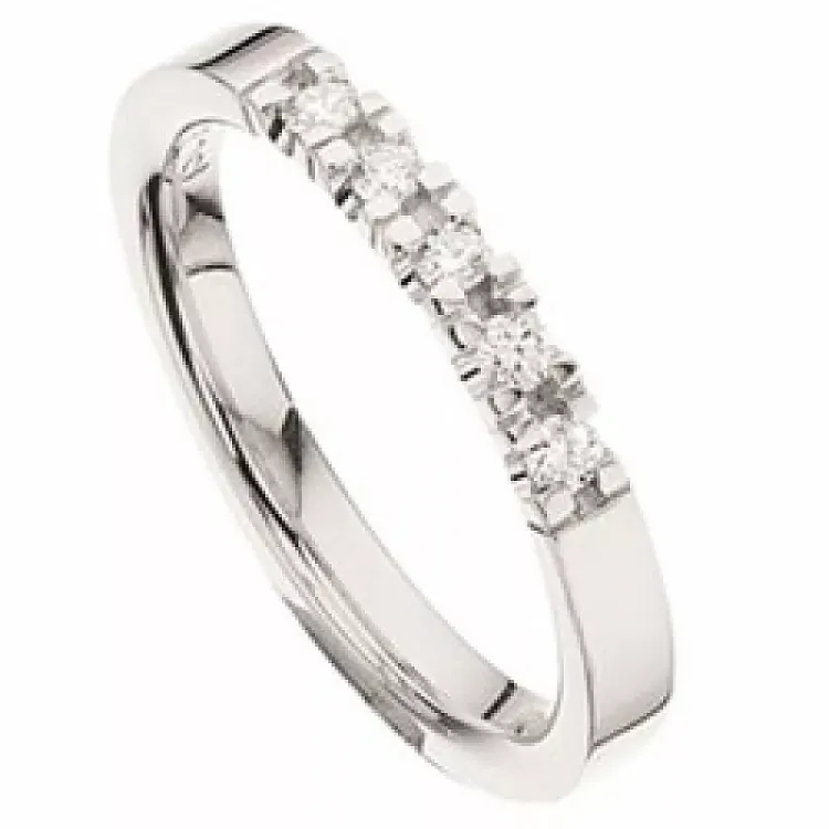 Scrouples briljantring i 925 karat silver 5 x 0,03 ct