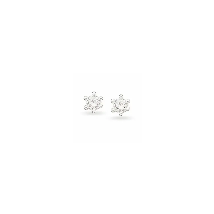 Scrouples zirkon örhängen i silver vit zirkon