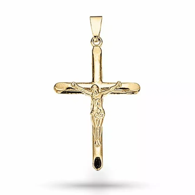 Jesus Scrouples kors hängen i 8 karat guld