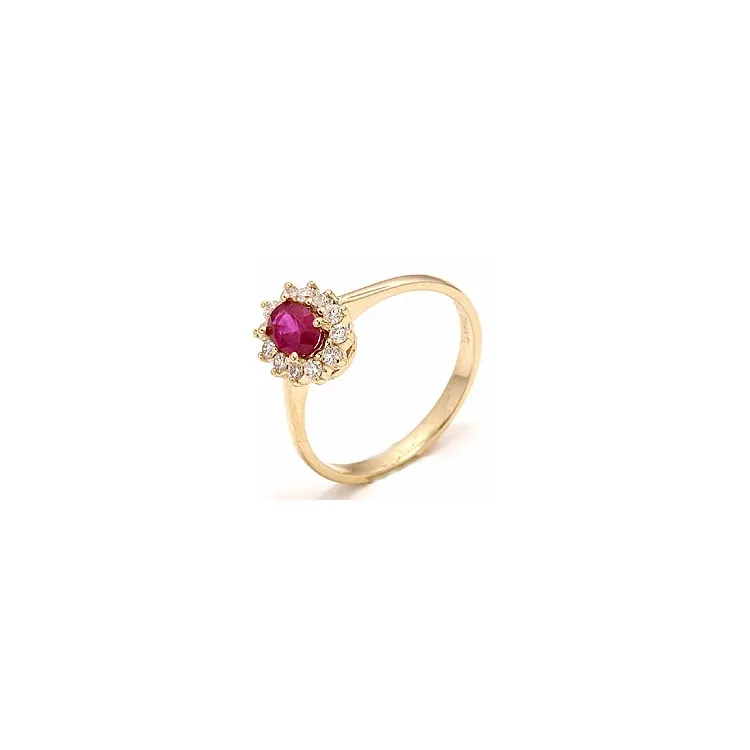 Rosettring i 14 karat guld 0,26 ct 0,63 ct
