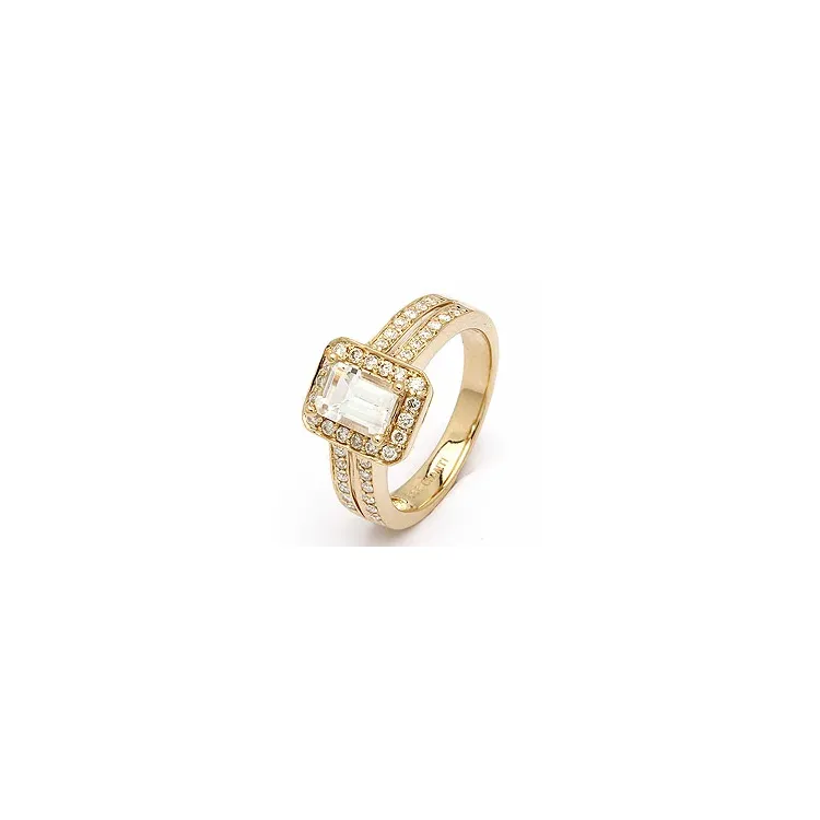 diamantring i 14  karat guld 0,43 ct 