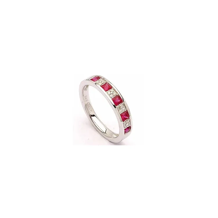 beställningsvare - rubin ring i 14  karat vitguld 0,08 ct 0,53 ct