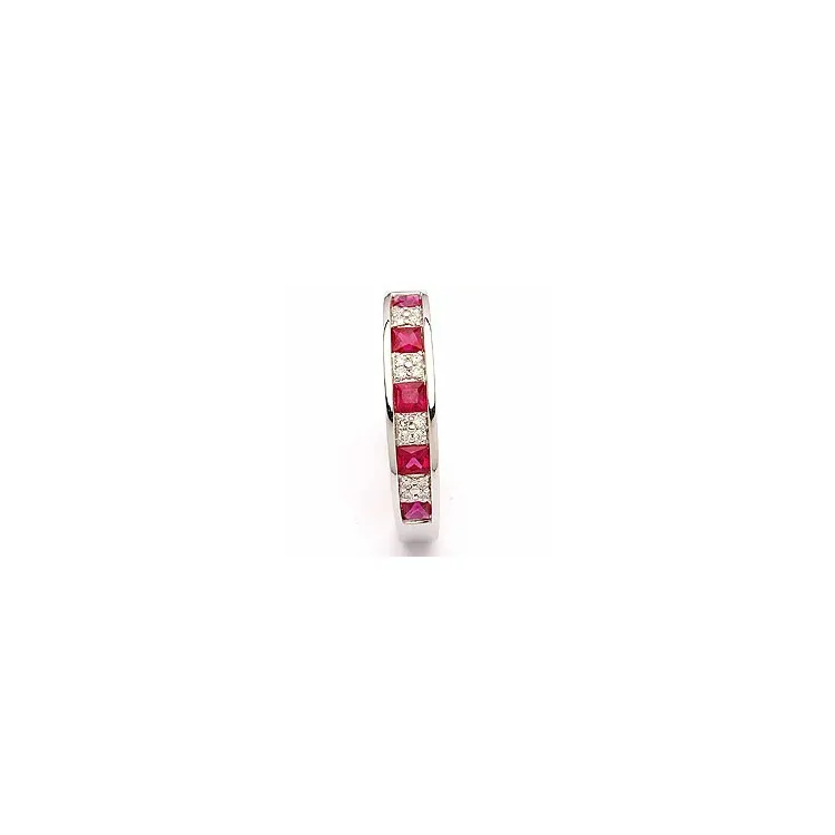 beställningsvare - rubin ring i 14  karat vitguld 0,08 ct 0,53 ct