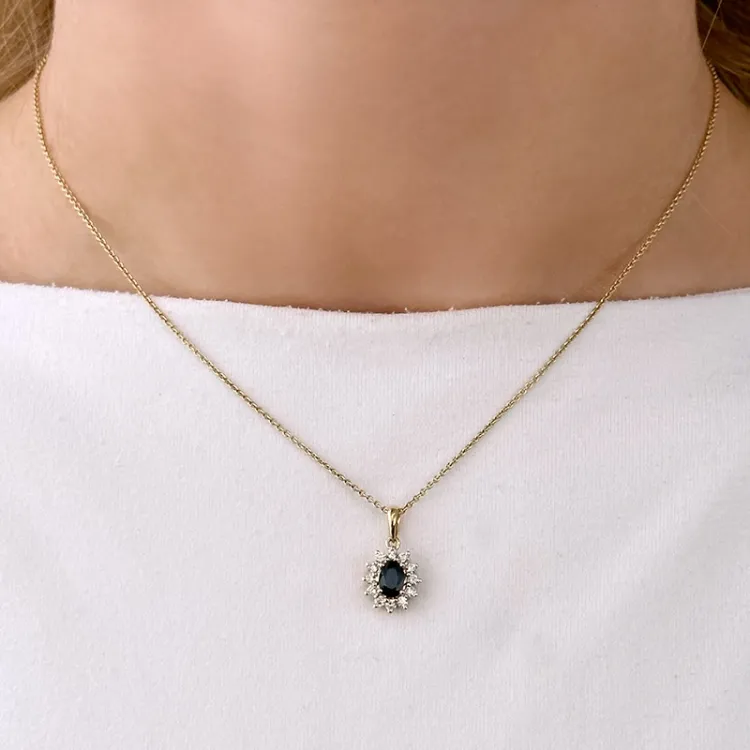 safir rosettberlock i 14  carat guld 0,26 ct 0,65 ct