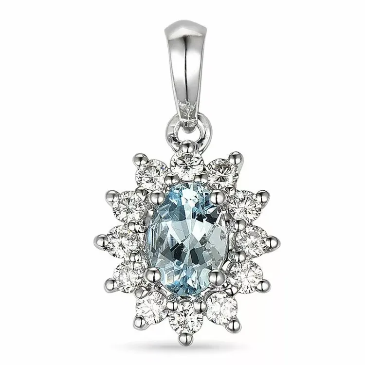 Rosettberlock i 14  carat vitguld 0,26 ct 0,42 ct