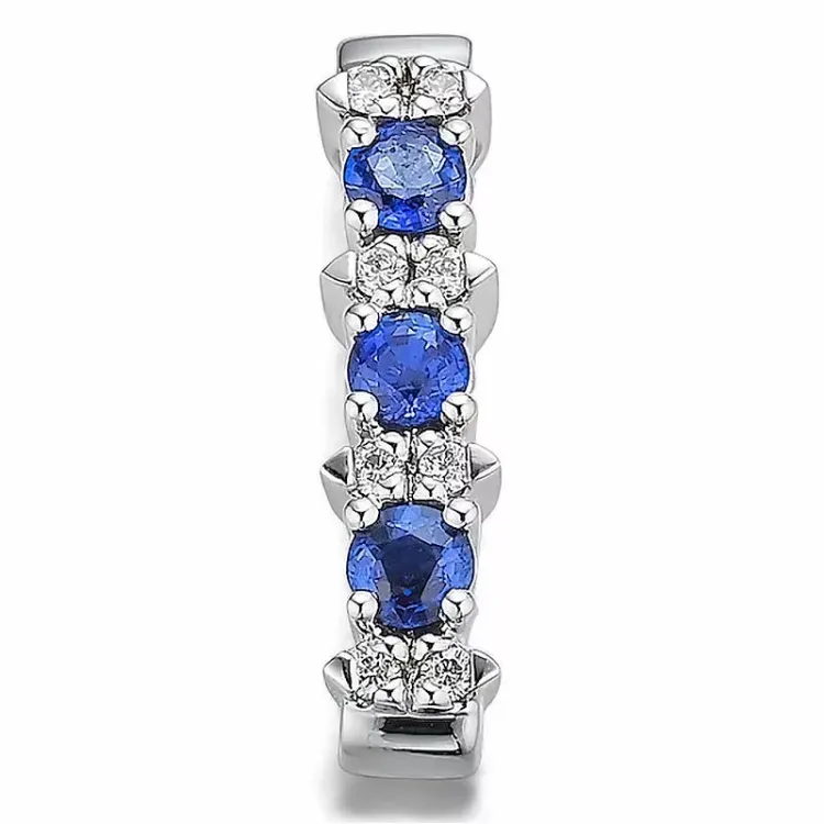 Safir dam hängen i 14 carat vitguld 0,10 ct