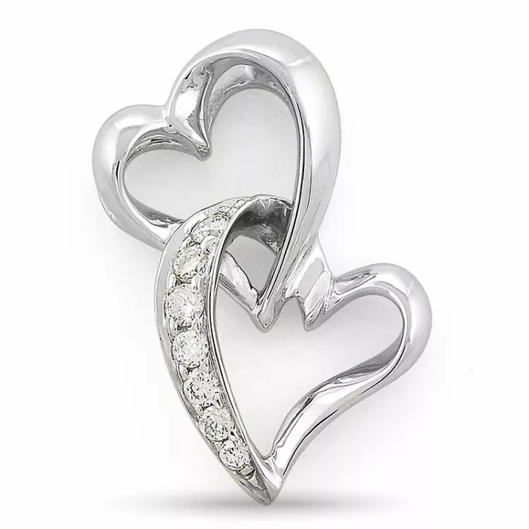 diamantberlocker i 14  carat vitguld 0,07 ct