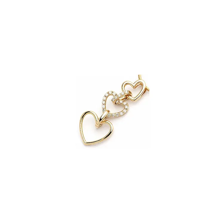 Smycke diamant hjärthängen i 14  carat guld 0,27 ct