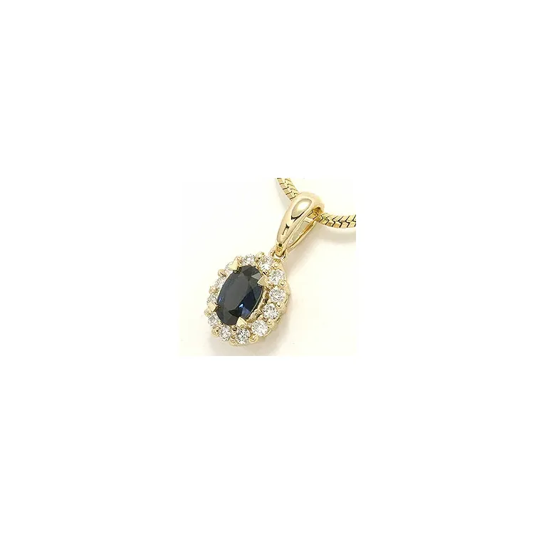 safir rosettberlock i 14  carat guld 0,22 ct 0,65 ct