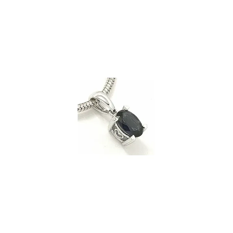 safir hängen i 14 carat vitguld 0,55 ct ct