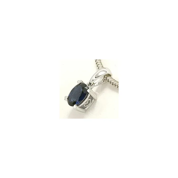 safir hängen i 14 carat vitguld 0,55 ct ct