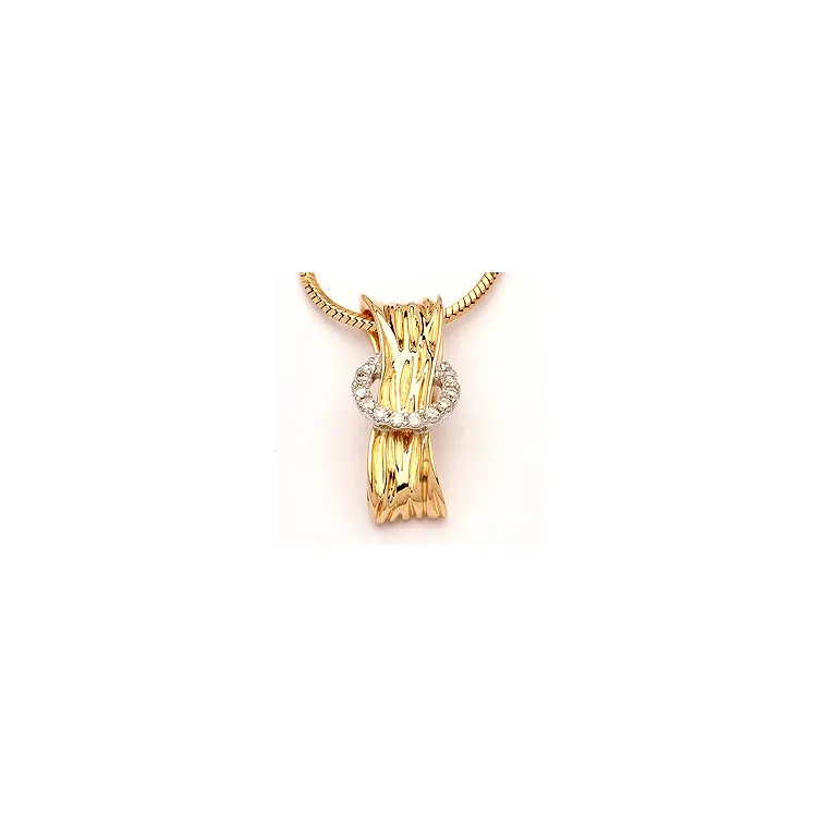 diamantberlocker i 14 carat guld- och vitguld 0,09 ct