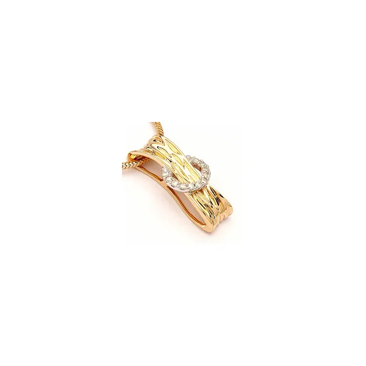 diamantberlocker i 14 carat guld- och vitguld 0,09 ct