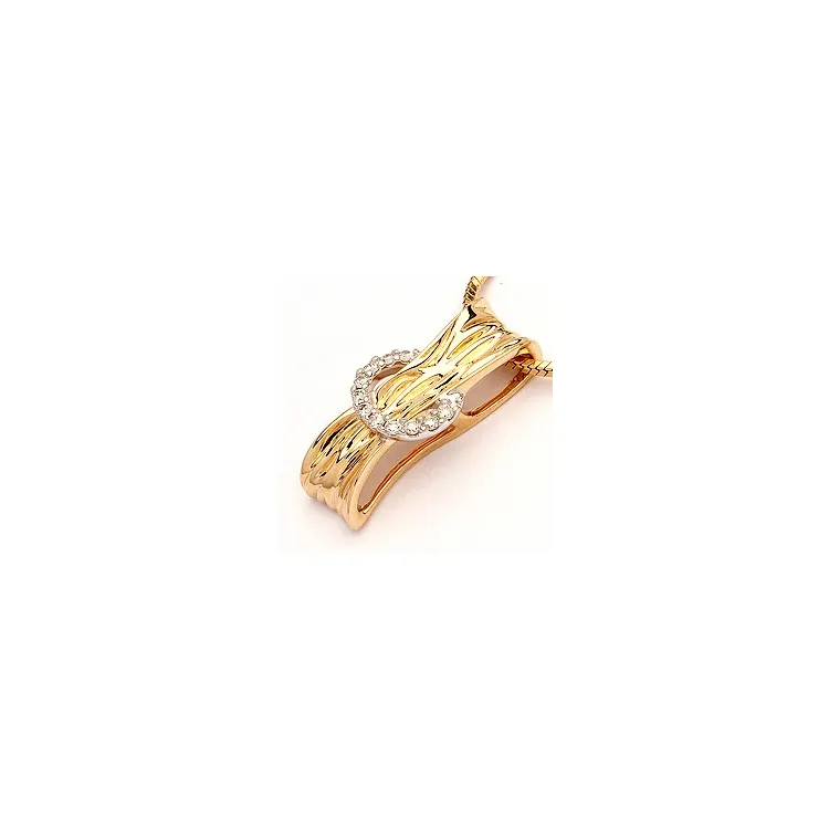 diamantberlocker i 14 carat guld- och vitguld 0,09 ct