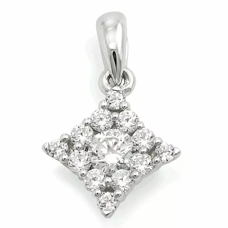 diamant hängen i 14 carat vitguld 0,33 ct