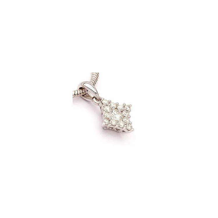 diamant hängen i 14 carat vitguld 0,33 ct
