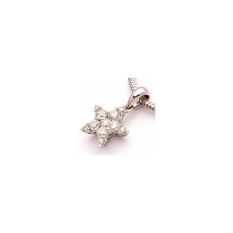 diamant hängen i 14  carat vitguld 0,33 ct