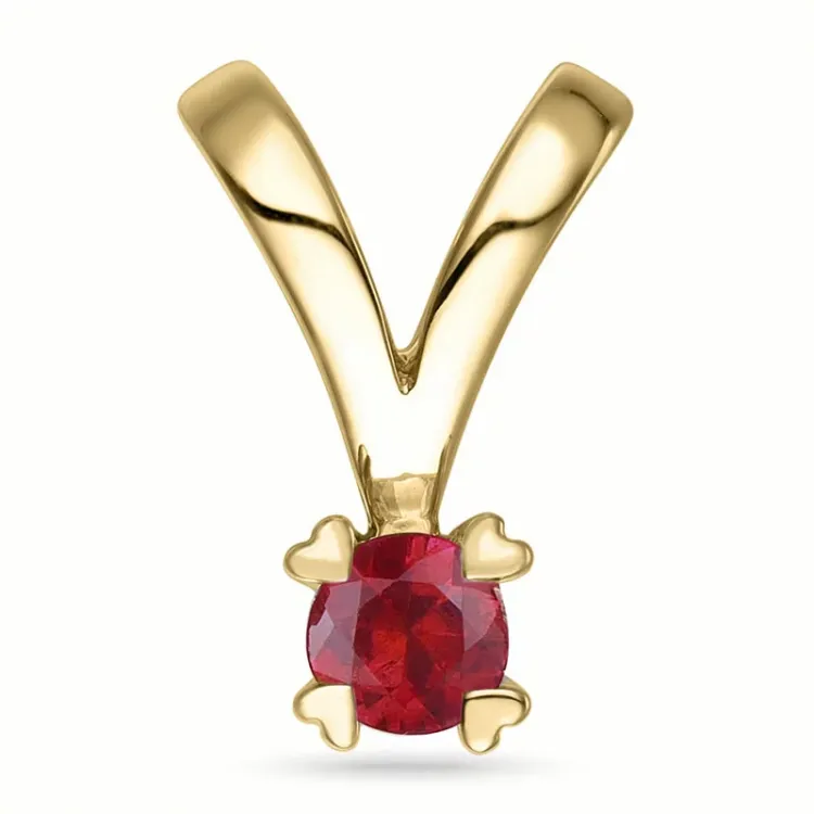 rubin guldberlocker i 14  carat guld 0,30 ct