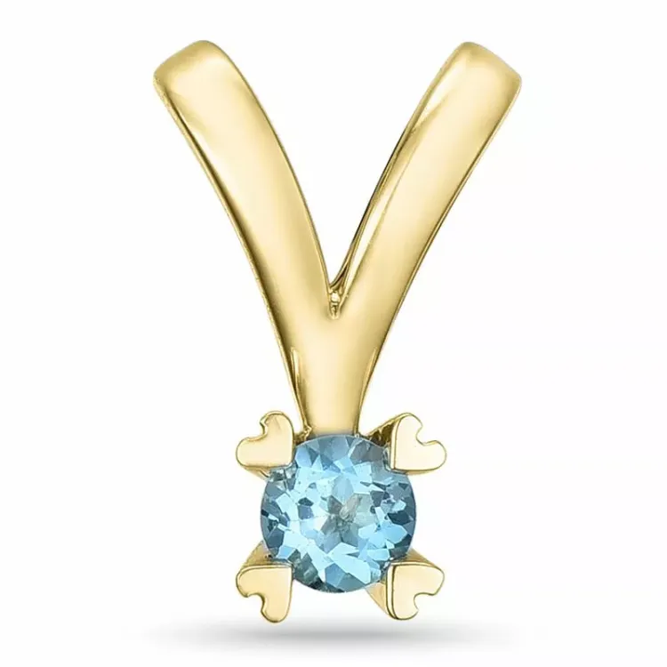 topas guldberlocker i 14  carat guld 0,22 ct