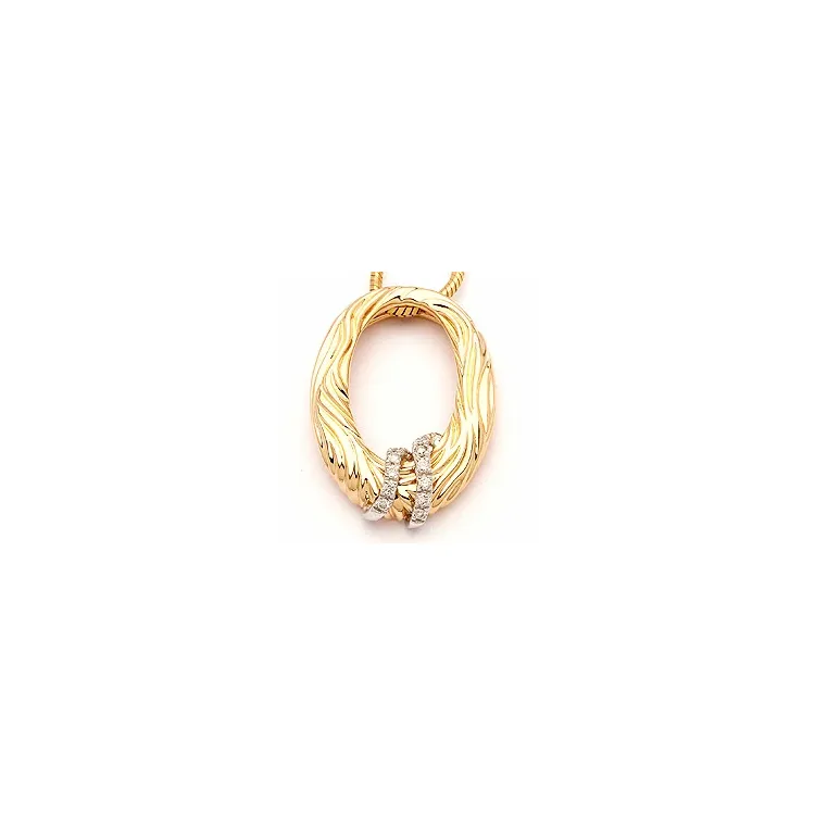 diamant hängen i 14  carat guld- och vitguld 0,08 ct
