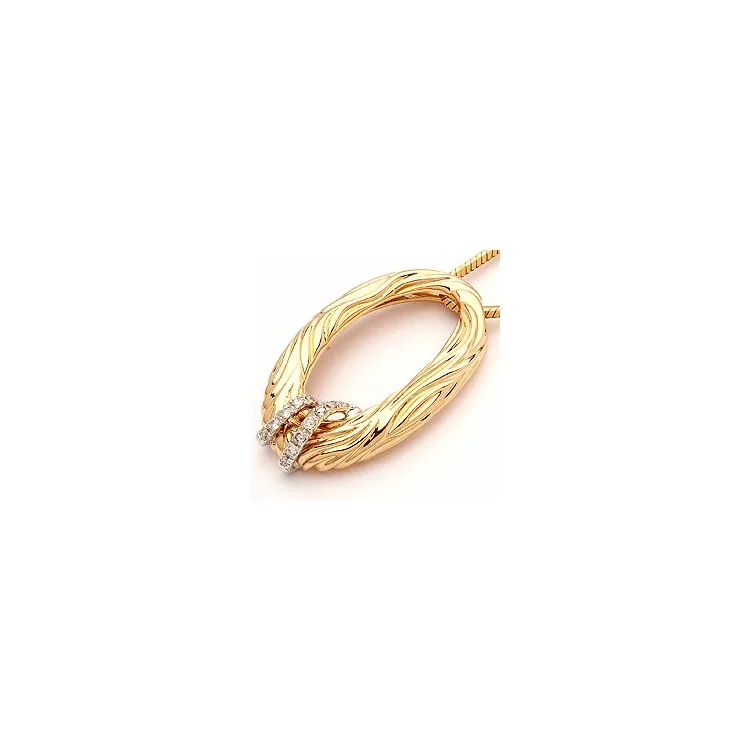 diamant hängen i 14  carat guld- och vitguld 0,08 ct