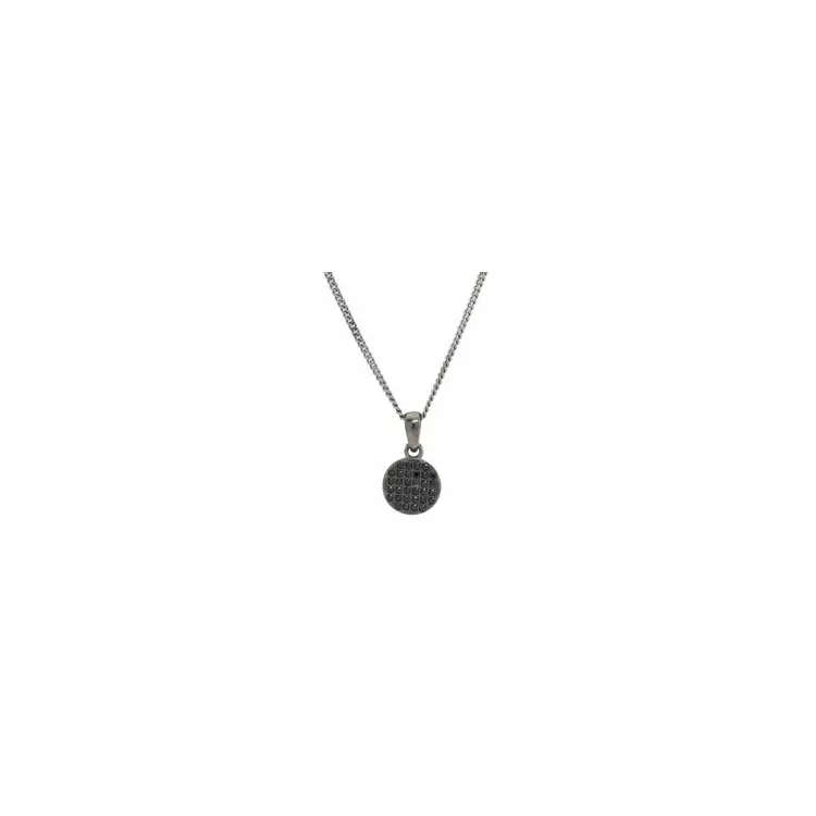 Joanli Nor Snow halsband i svart rhodinerat silver sort zirkon