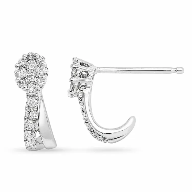 Briljant örhängestift i 14 karat vitguld med diamant 