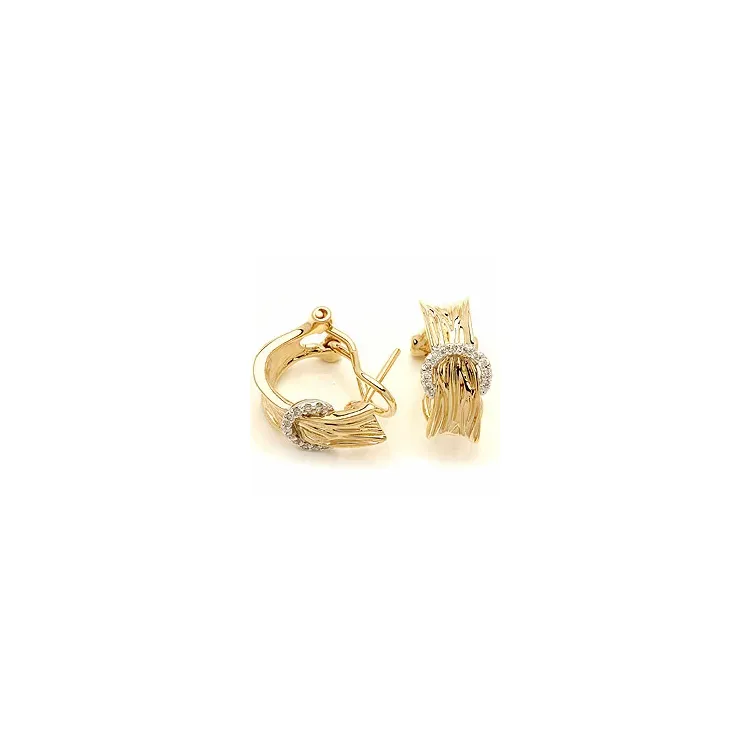 diamant örhängen i 14 karat guld och vitguld med diamant 