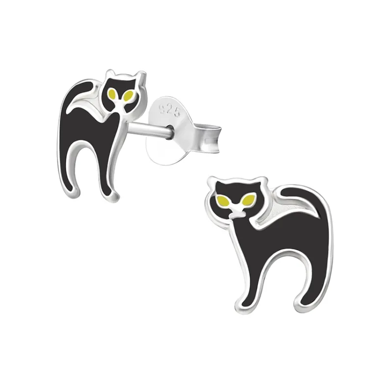 katter örhängen i silver - Little Ones