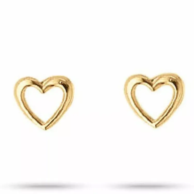 Små Aagaard hjärta örhängen i 8 karat guld
