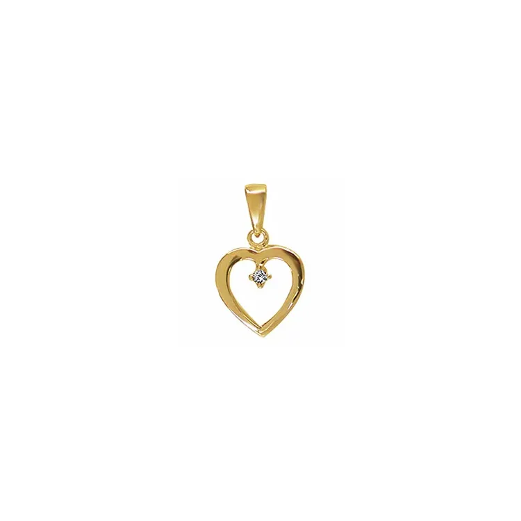 Aagaard hjärta hängen i 14 carat guld 0,01 ct