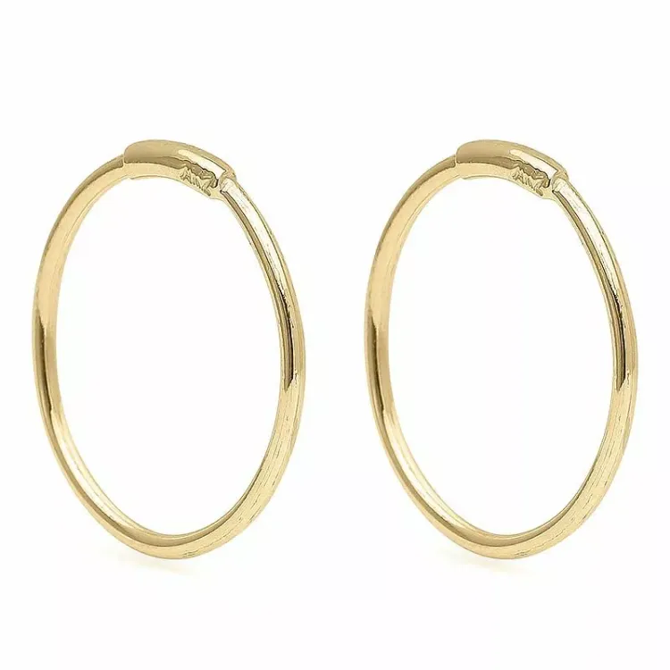 16 mm Aagaard creol i 14 karat guld