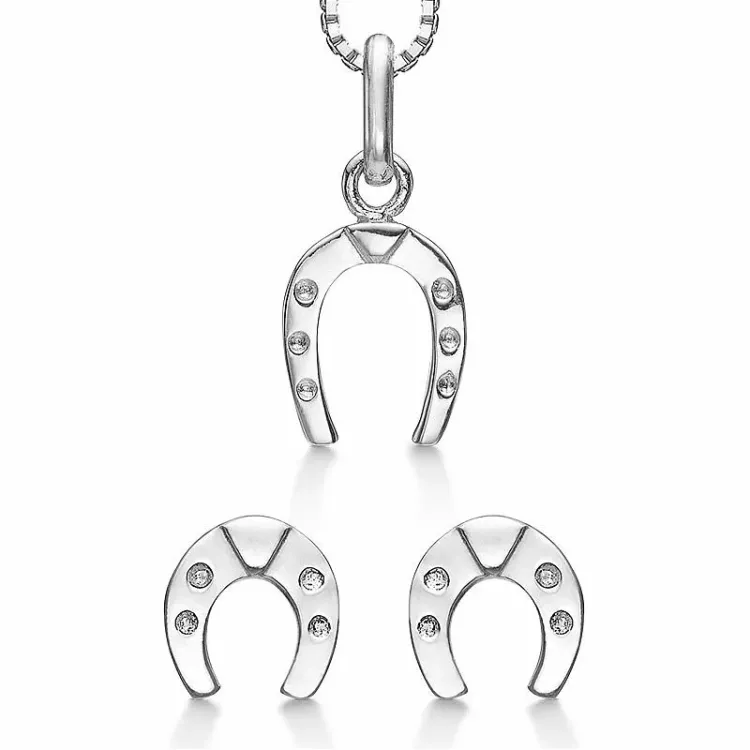 Støvring Design hästsko smycke set i silver