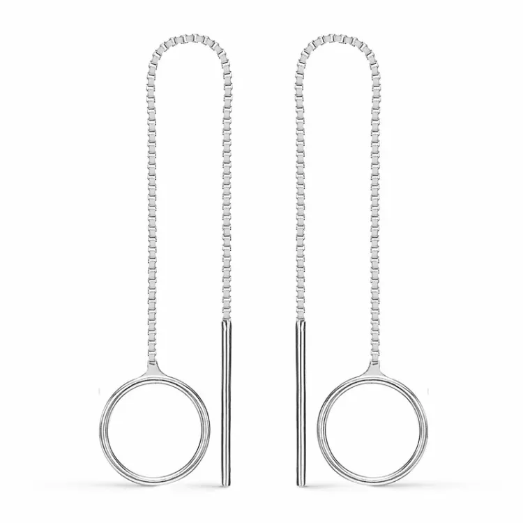 Støvring Design långa örhängen i silver