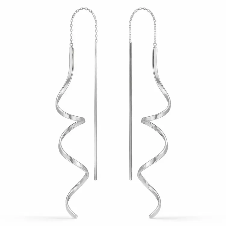 Støvring Design långa örhängen i silver