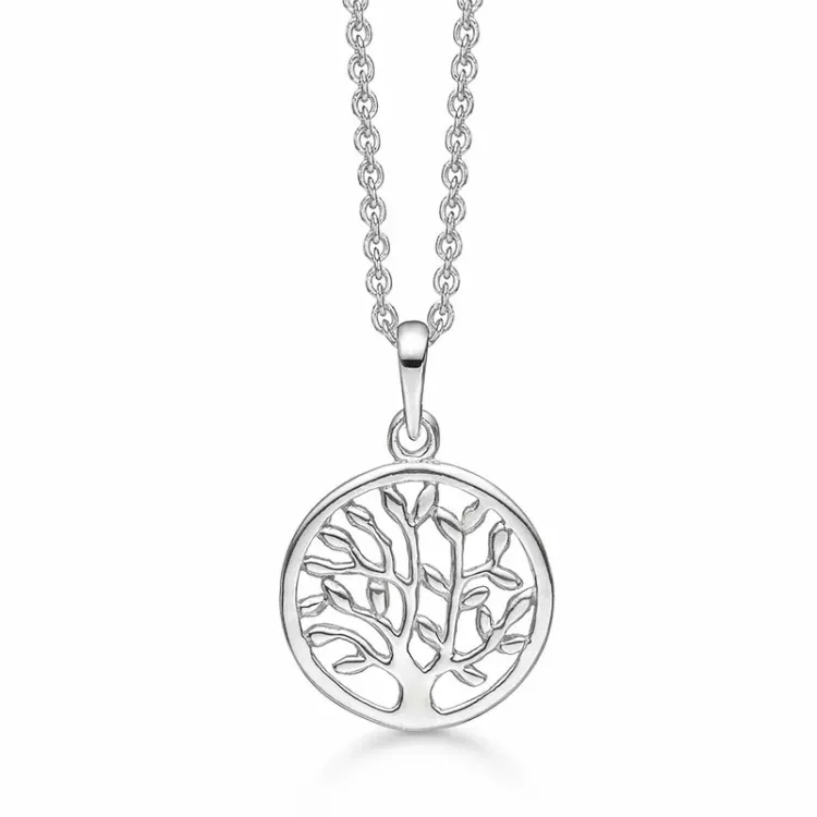 Støvring Design livets träd halskedja med berlocker i silver