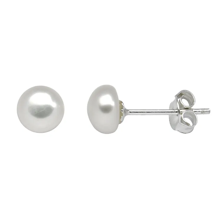 6 mm Støvring Design pärla örhängen i silver