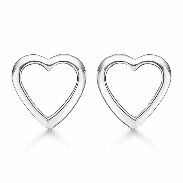 Støvring Design hjärta örhängen i silver