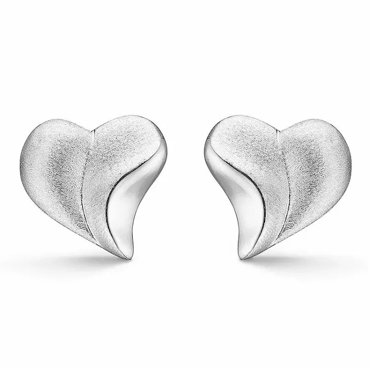 Støvring Design hjärta örhängen i silver