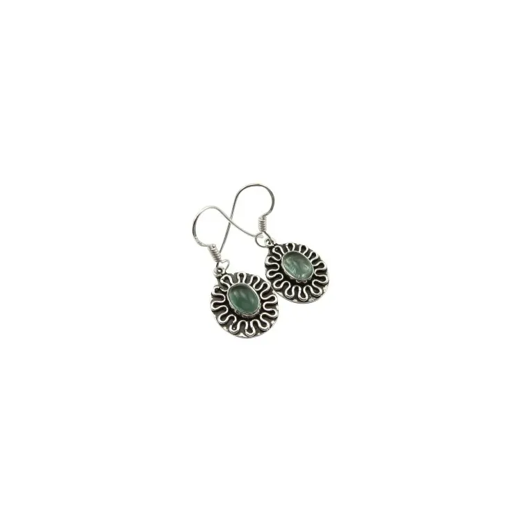 äkta  örhängen i oxiderat sterlingsilver