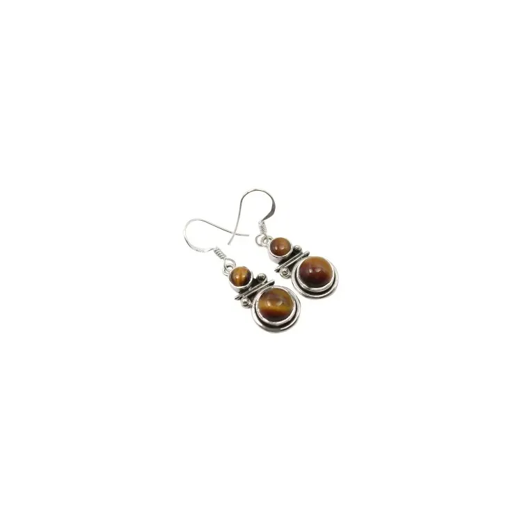 runda örhängen i oxiderat sterlingsilver