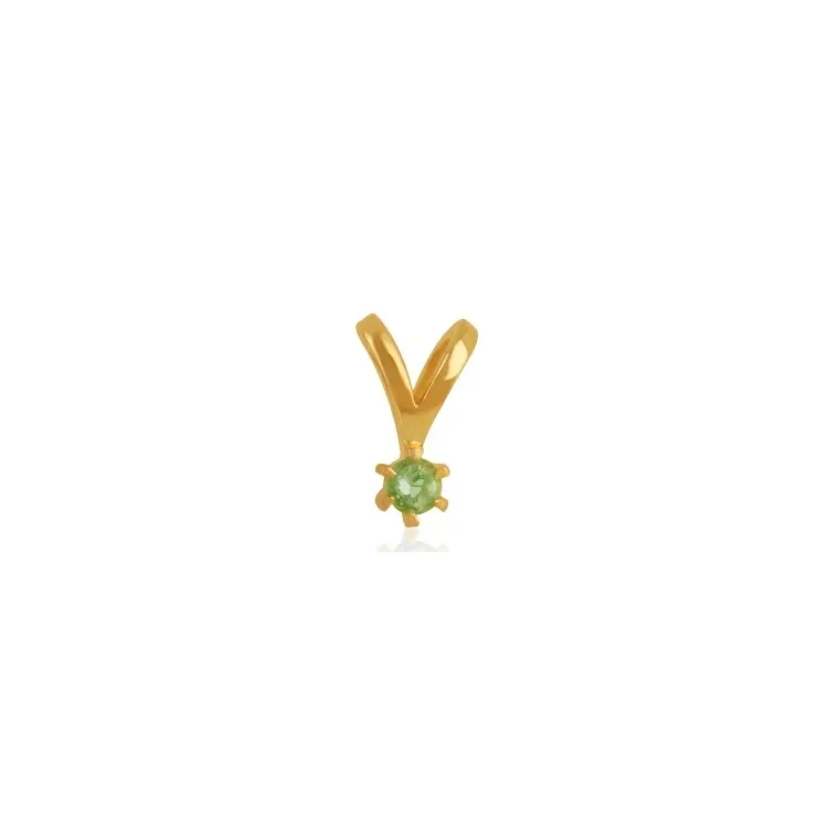 peridot solitärberlock i förgyllt silver