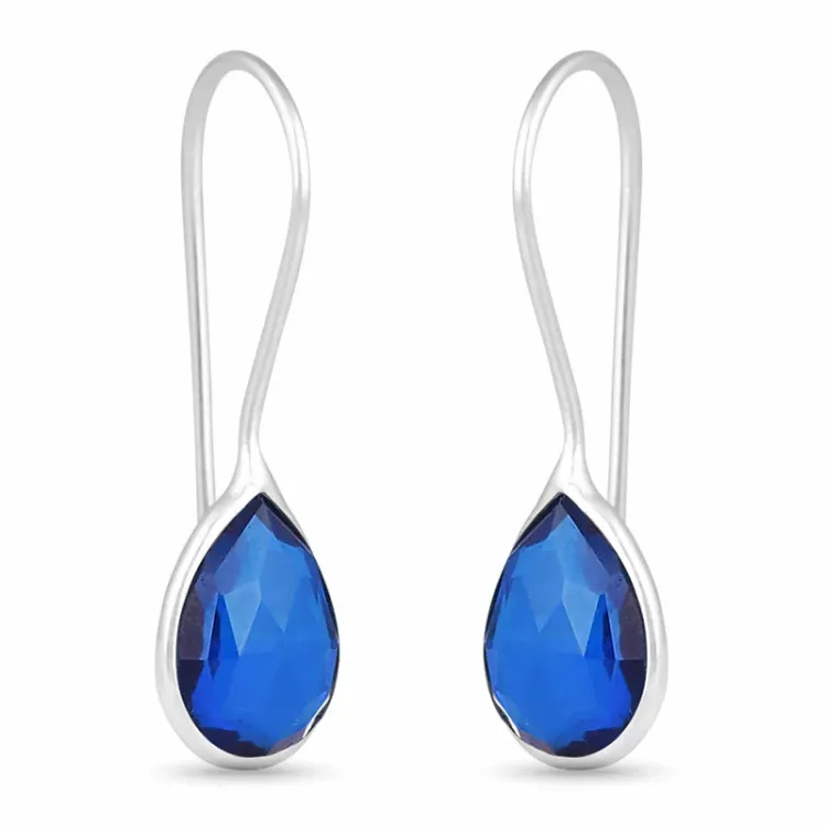 droppe örhängen i silver - Loom Stones