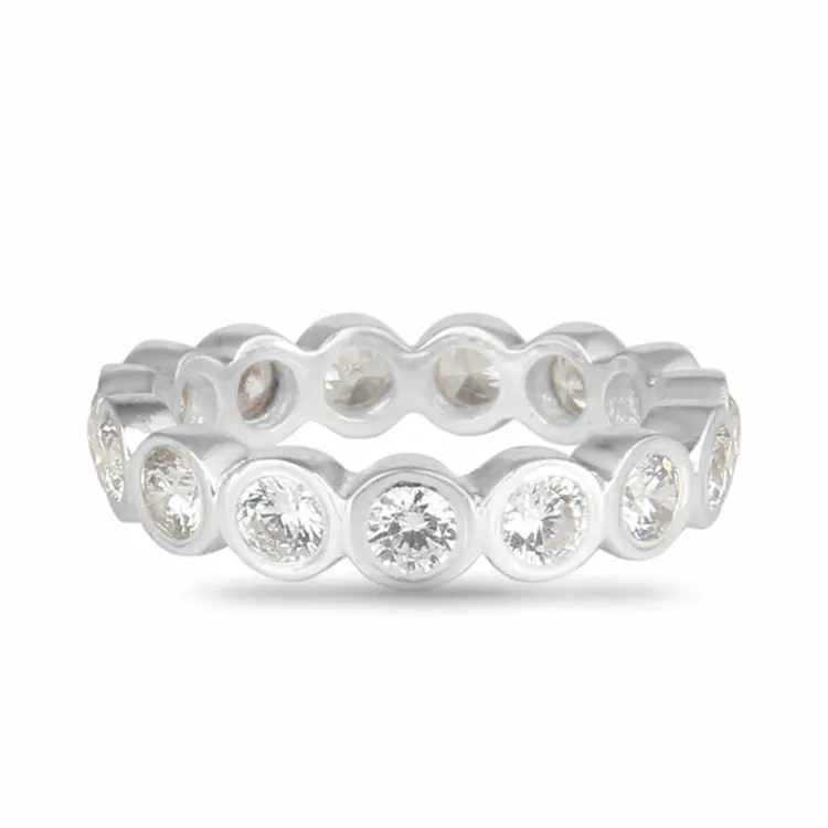 matt zirkon ring i silver - Bubbly Sparkle