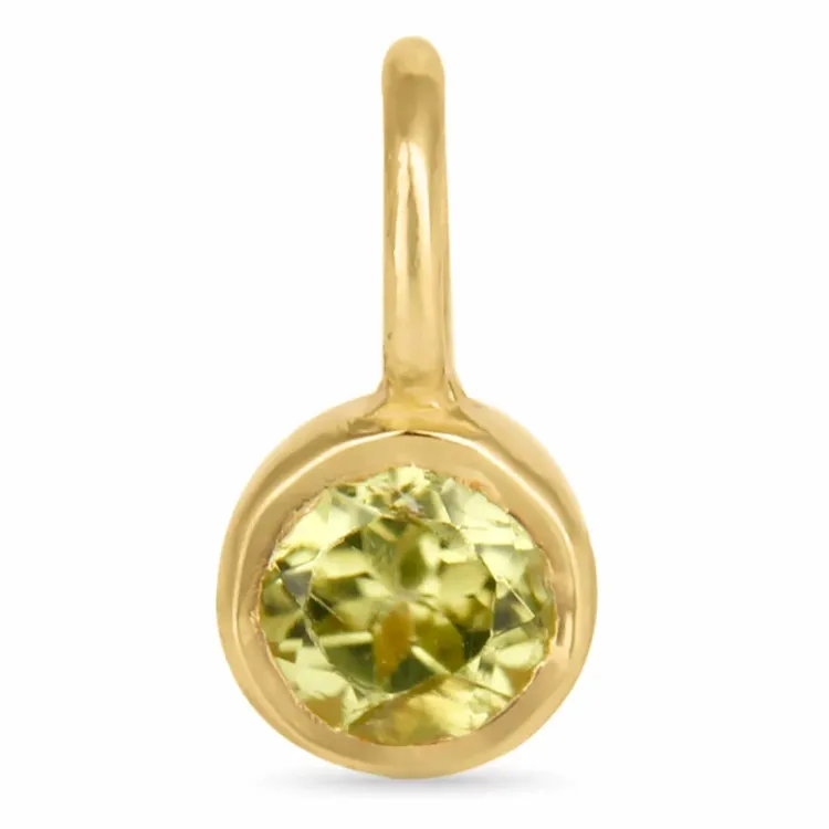 Lille peridot hängen i förgyllt silver - Loom Stones