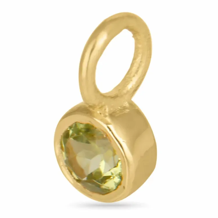 Lille peridot hängen i förgyllt silver - Loom Stones